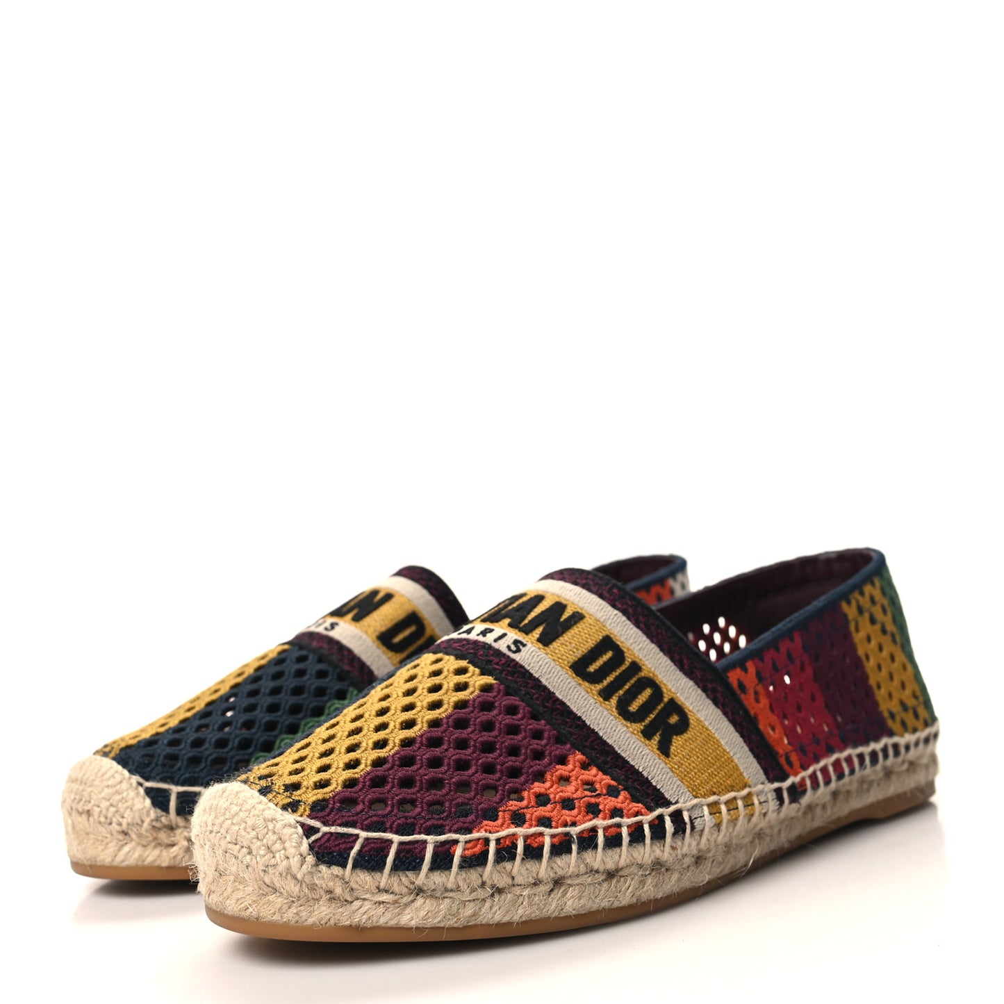 Cotton Mesh Embroidered Granville 15mm Espadrilles 40.5 Multicolor