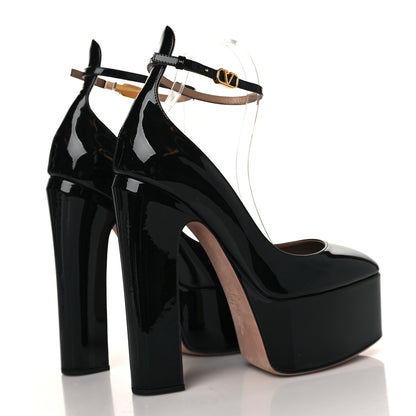 Valentino Garavani Patent Tan-Go 55/155mm Platform Pumps 40 Black 4 of 8