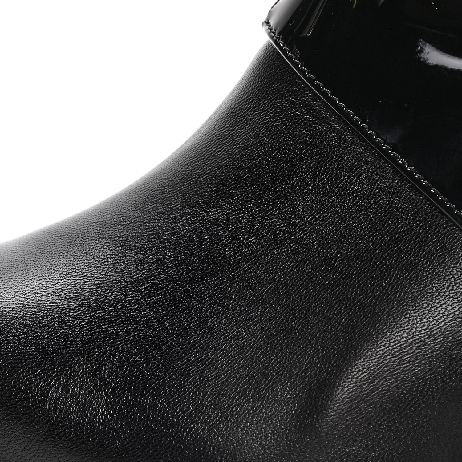 Chanel Lambskin Patent Calfskin Short Ankle Boots 36.5 Black 11 of 13
