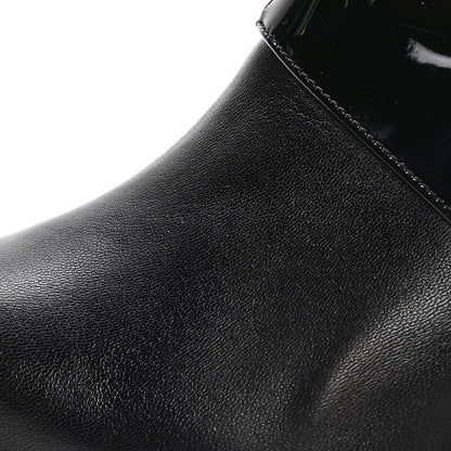 Chanel Lambskin Patent Calfskin Short Ankle Boots 36.5 Black 11 of 13