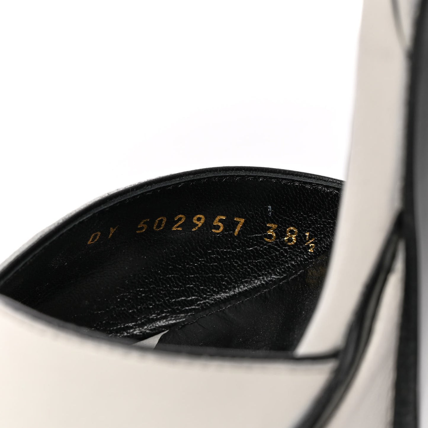 Calfskin Tribute 105 Open Toe Platform Sandals 38.5 White Black