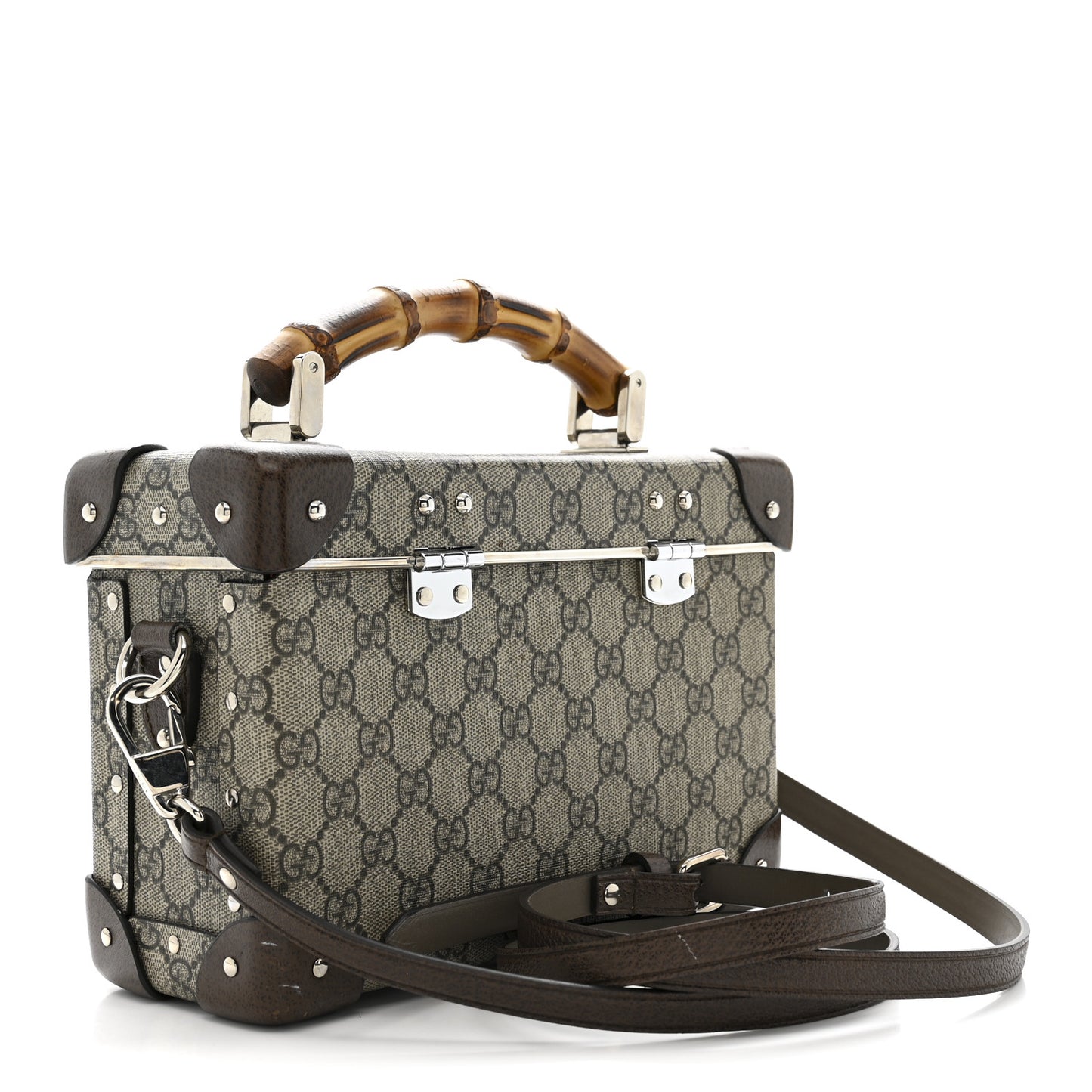 GG Supreme Monogram Globe-Trotter Beauty Case Brown