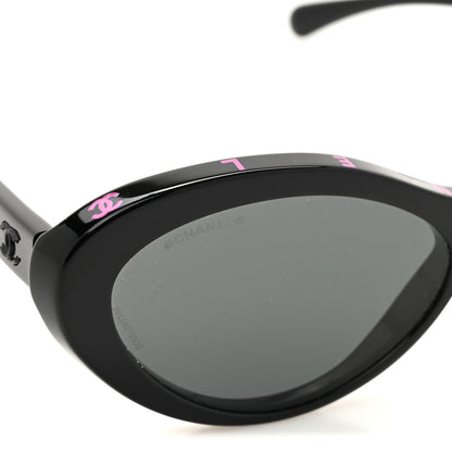 Chanel Acetate Oval Sunglasses 5416-A Black Pink 7 of 8