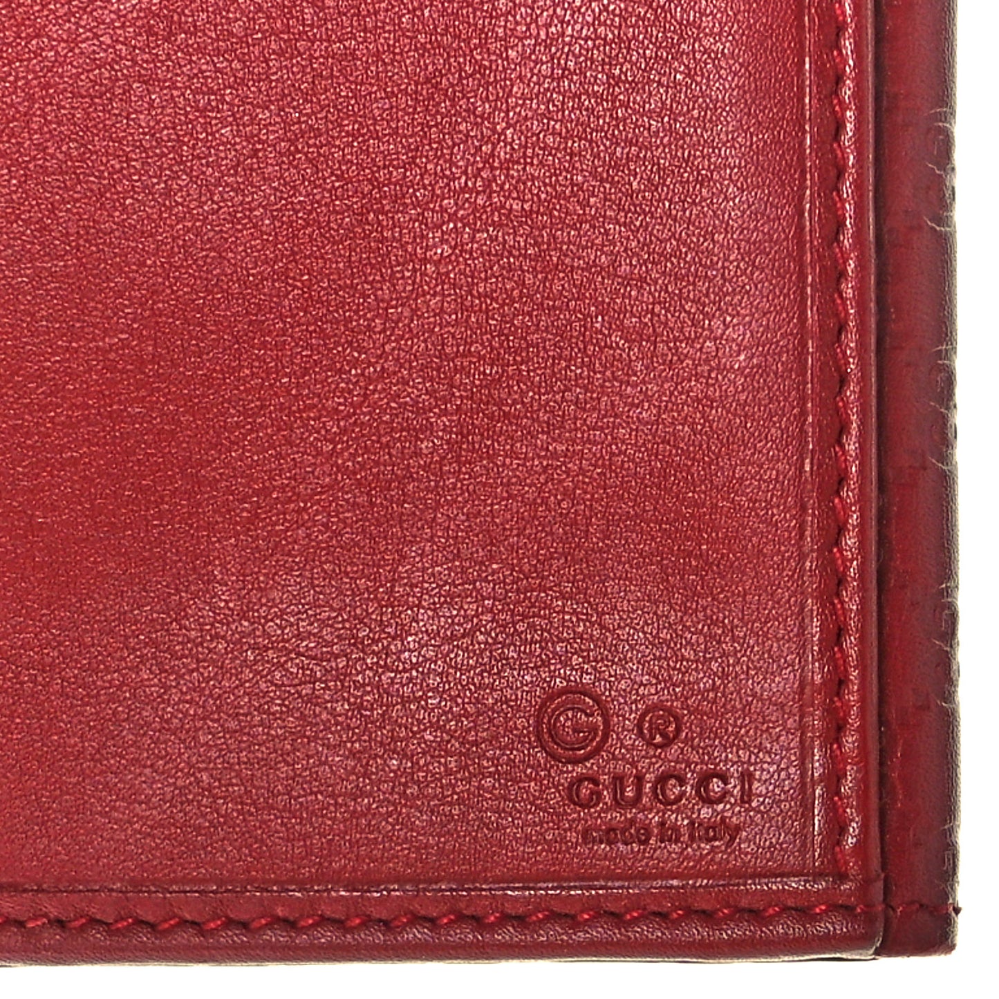 Microguccissima Continental Flap Wallet Red