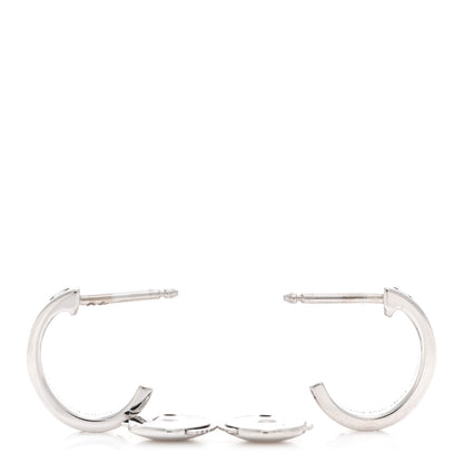 Cartier 18K White Gold Small LOVE Hoop Earrings 3 of 5