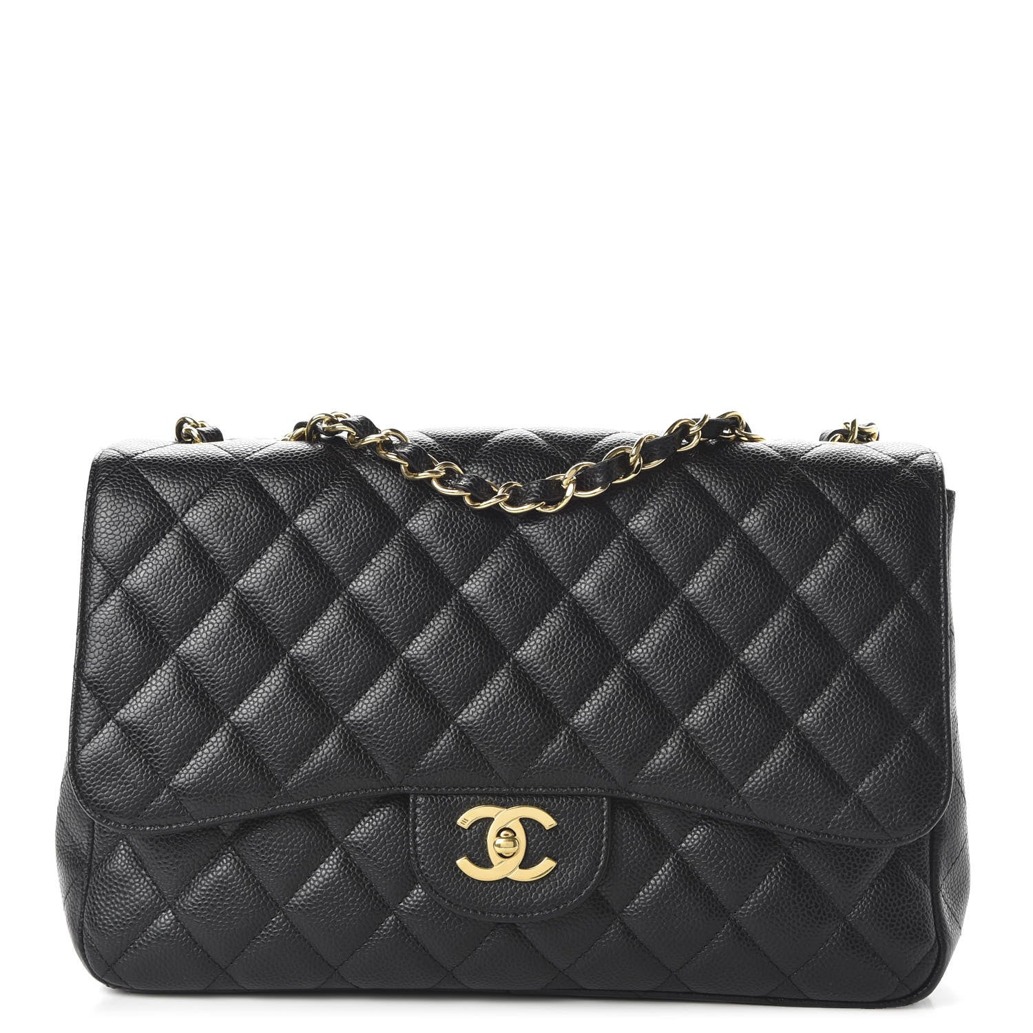 Chanel Caviar Quilted Jumbo Single Flap Black 1 of 11