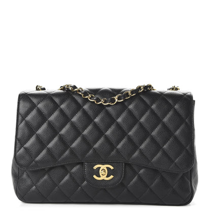 Chanel Caviar Quilted Jumbo Single Flap Black 1 of 11