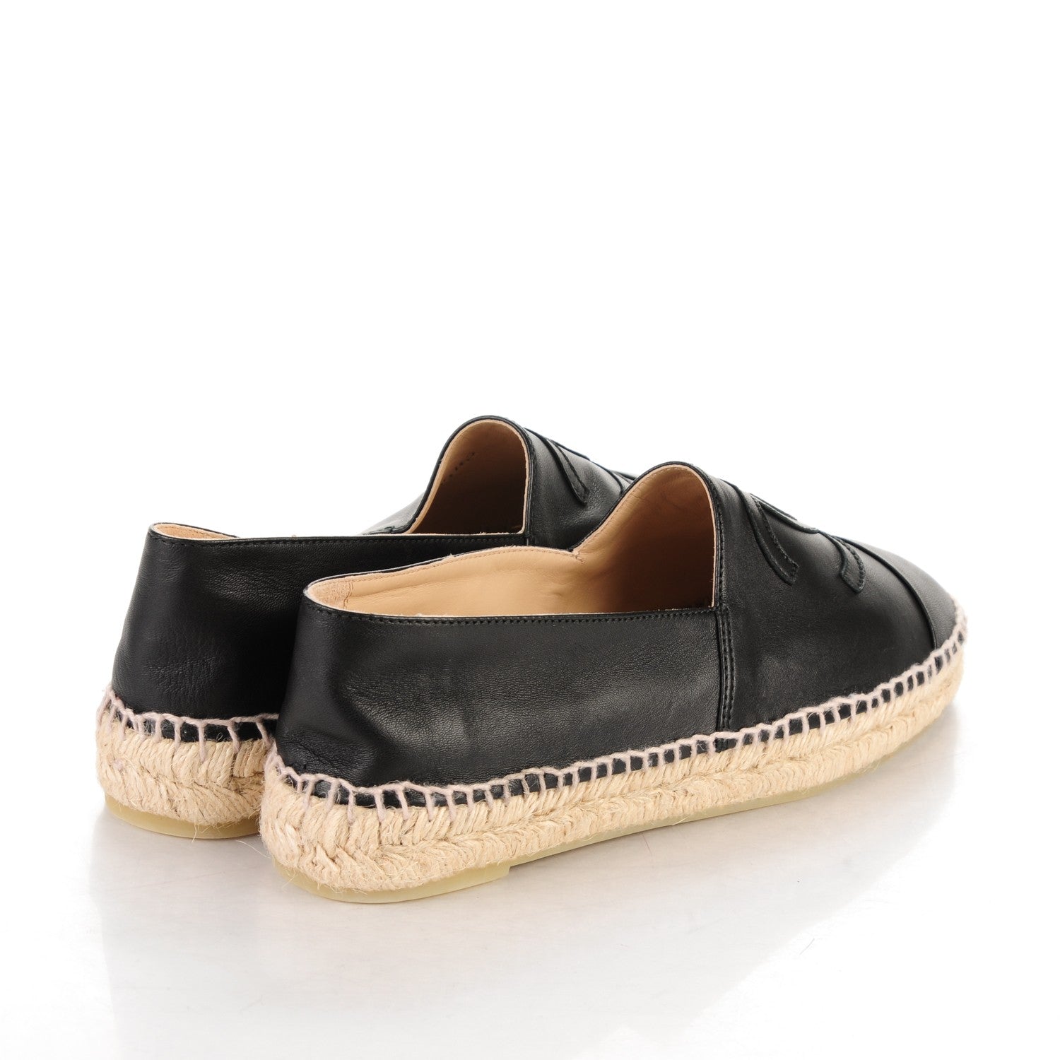 Chanel Lambskin CC Espadrilles 40 Black 4 of 10