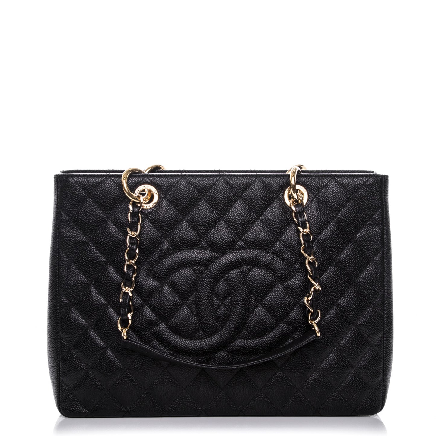 Caviar Quilted Grand Shopping Tote GST Black