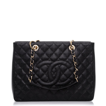Chanel Caviar Quilted Grand Shopping Tote GST Black 1 of 7