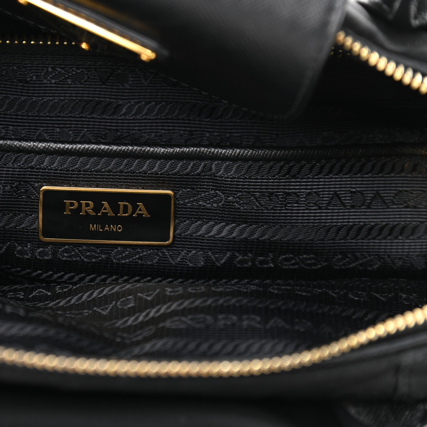 Tessuto Nylon Saffiano Tote Black