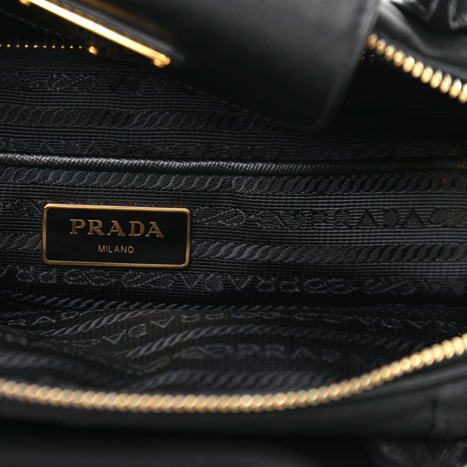 Prada Tessuto Nylon Saffiano Tote Black 6 of 9
