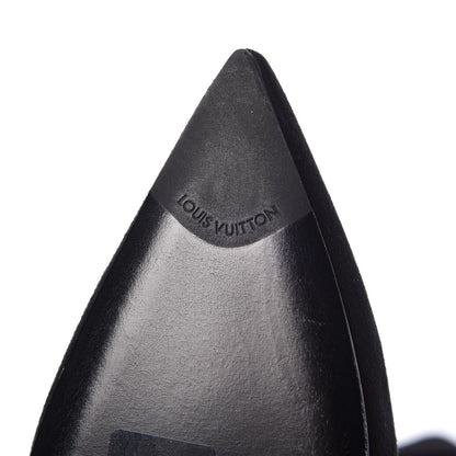 Louis Vuitton Suede Pumps 37 Black 7 of 10