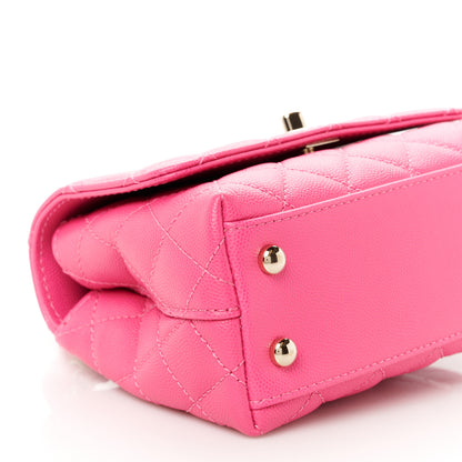 Chanel Caviar Quilted Extra Mini Coco Handle Flap Rose 10 of 12