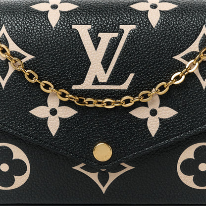 Louis Vuitton Empreinte Monogram Giant Felicie Pochette Black Beige 7 of 9