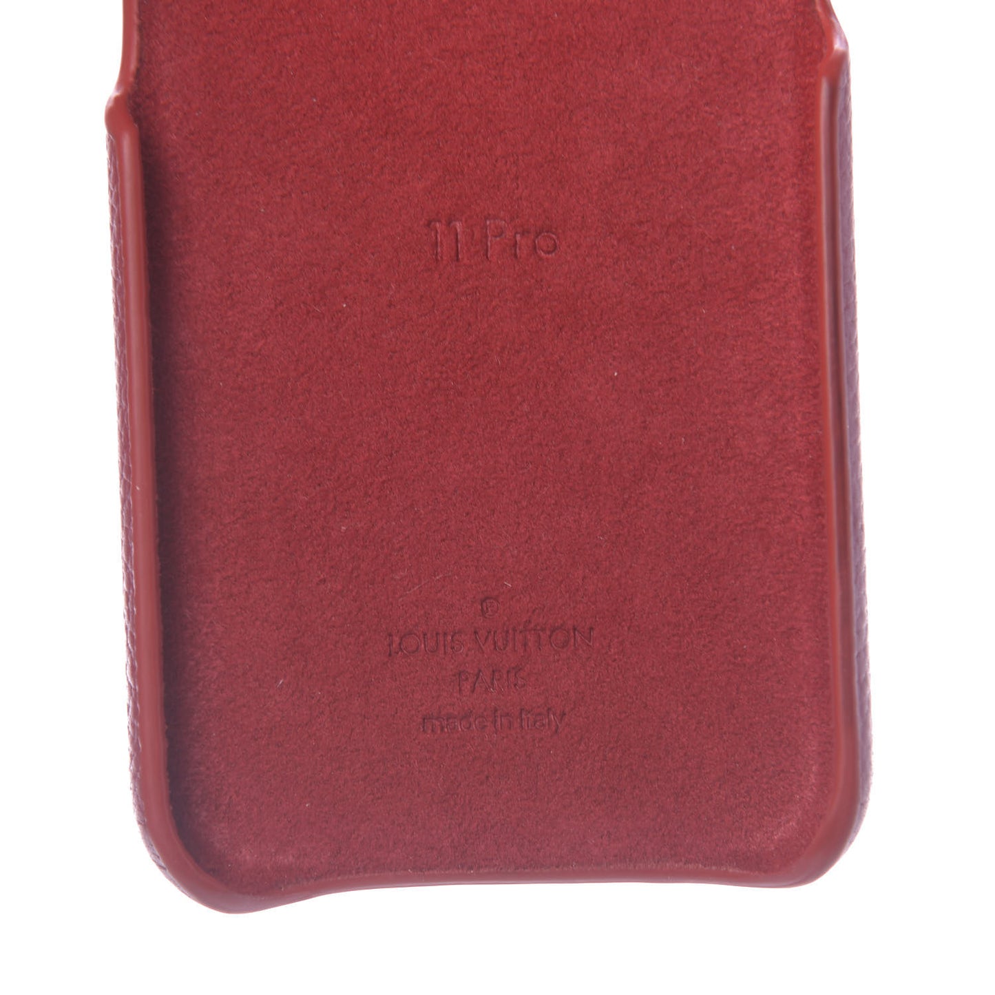 Calfskin Monogram iPhone 11 Pro Bumper Scarlet