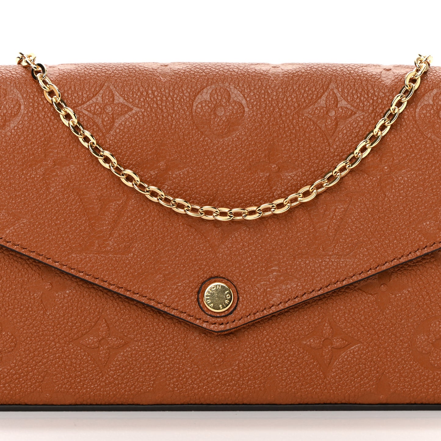 Empreinte Pochette Felicie Chain Wallet Cognac