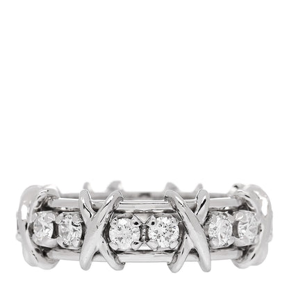 Tiffany Platinum Diamond 1.33ct Schlumberger Sixteen Stone Ring 56 7.75 3 of 4