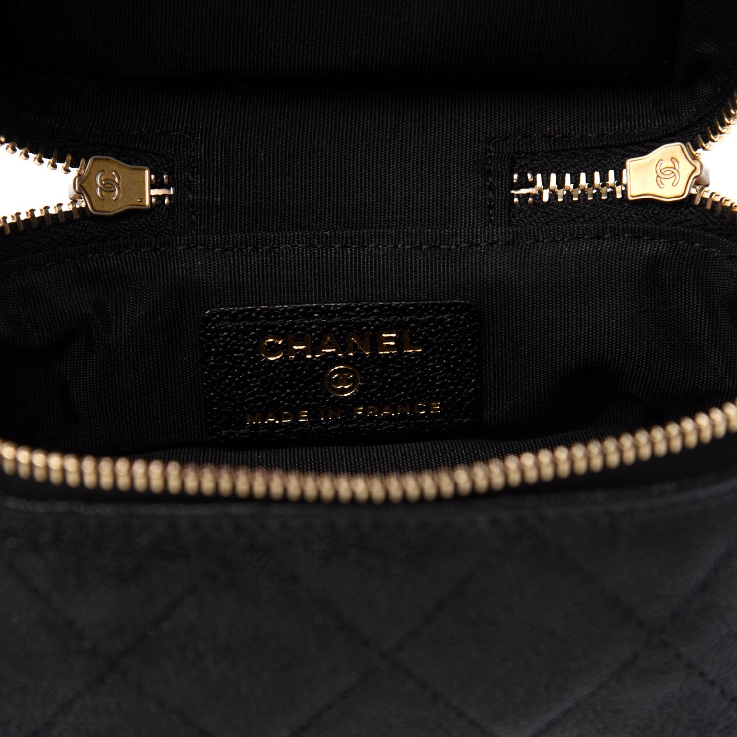 Chanel Caviar Quilted Mini Top Handle Vanity With Chain Black 6 of 10