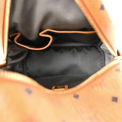 MCM Visetos Small Side Stud Stark Backpack Cognac 5 of 11
