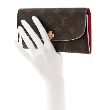 Louis Vuitton Monogram Bloom Flower Emilie Wallet 2 of 7
