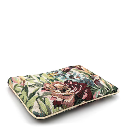 Valentino Garavani Jacquard Floral Medium Vlogo Zip Pouch White Multicolor 4 of 7