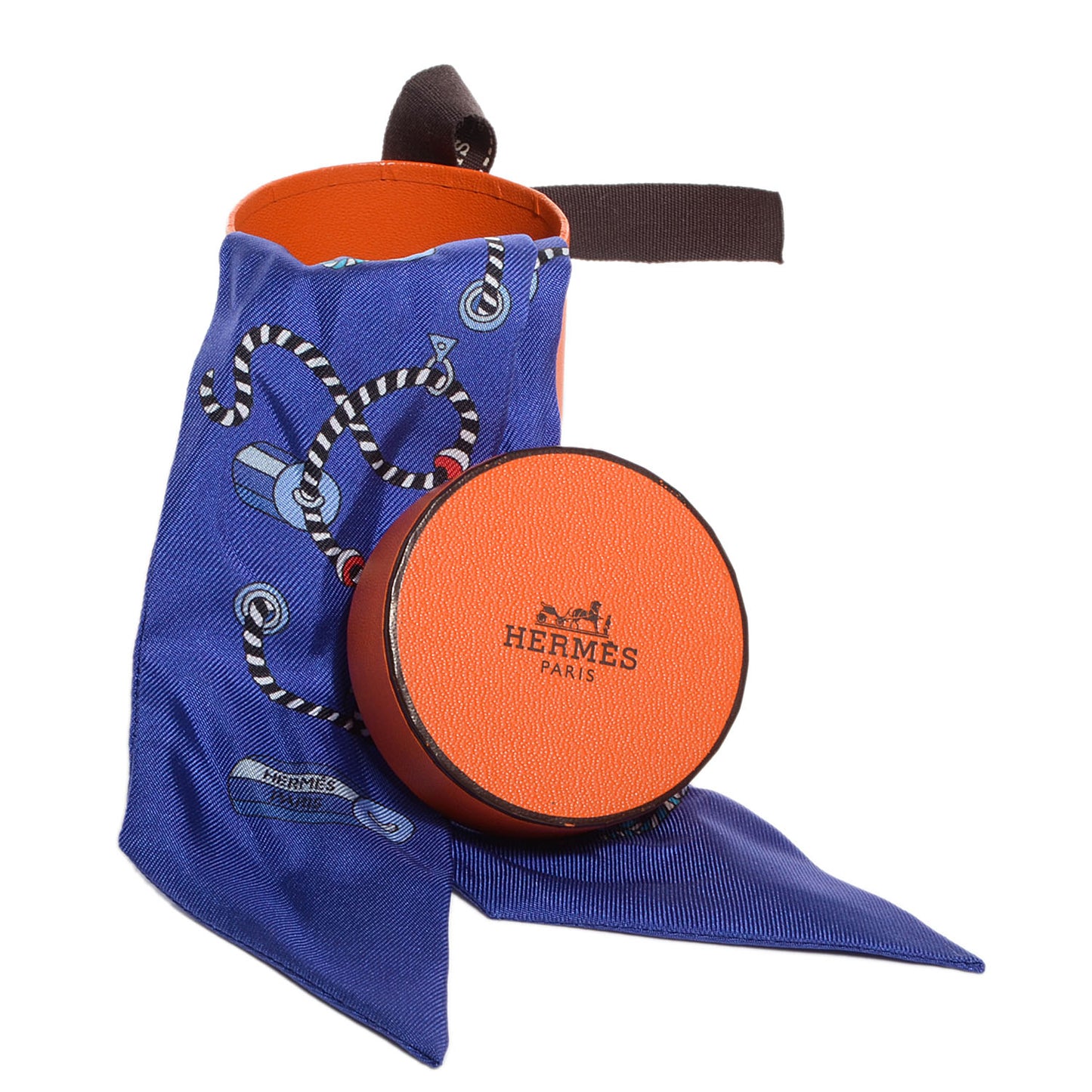Silk Cordages Twilly Scarf Bleu Klein Turquoise Rouge