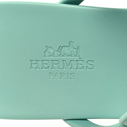 Hermes Rubber Womens Egerie Sandals 38 Vert Embrun 8 of 9