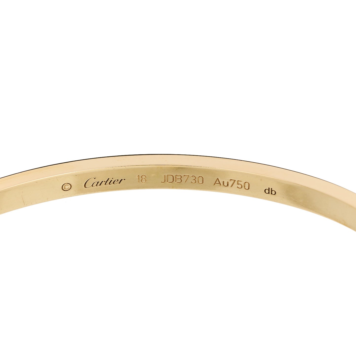 18K Yellow Gold Small LOVE Bracelet 18