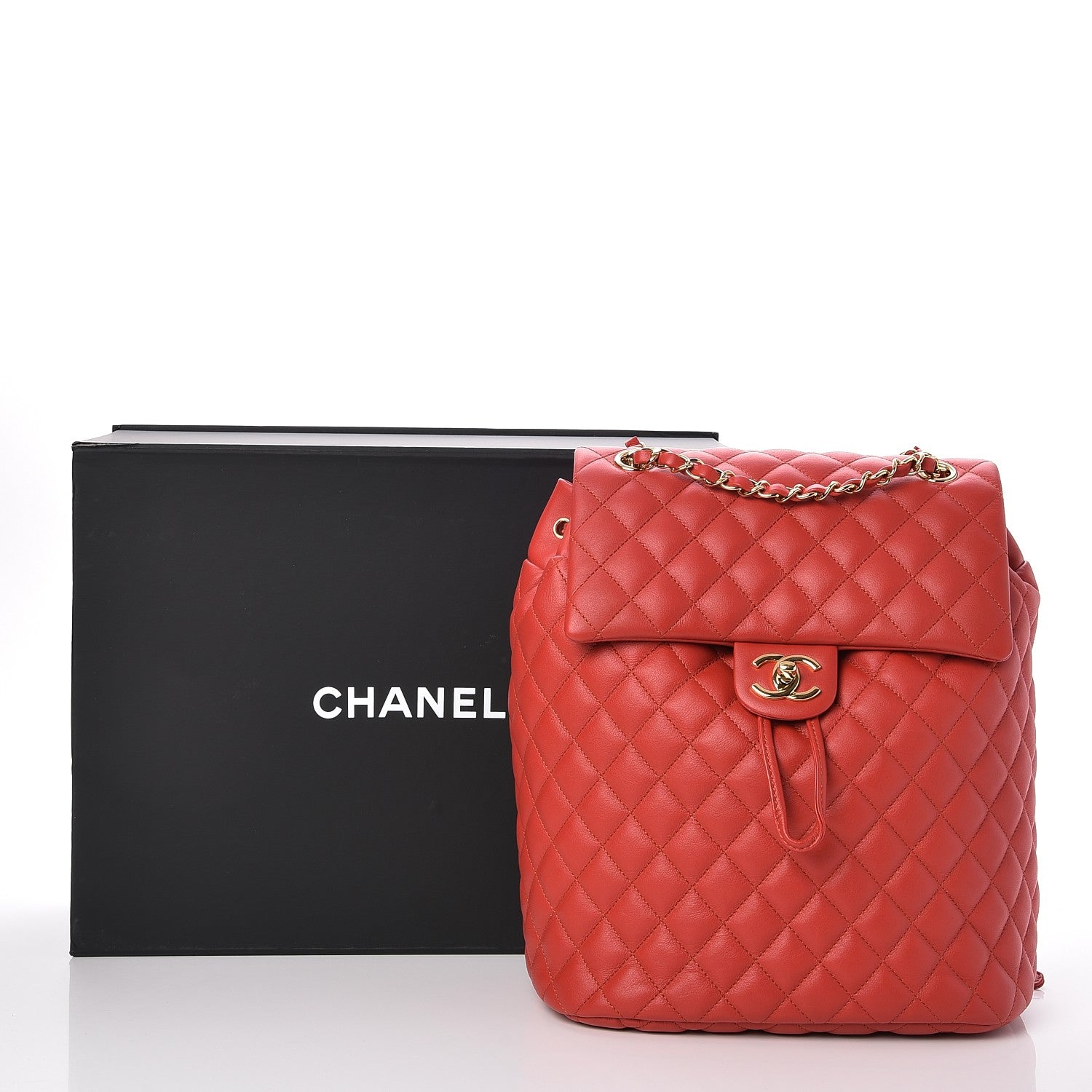 Chanel Lambskin Quilted Large Urban Spirit Backpack Red 8 of 8