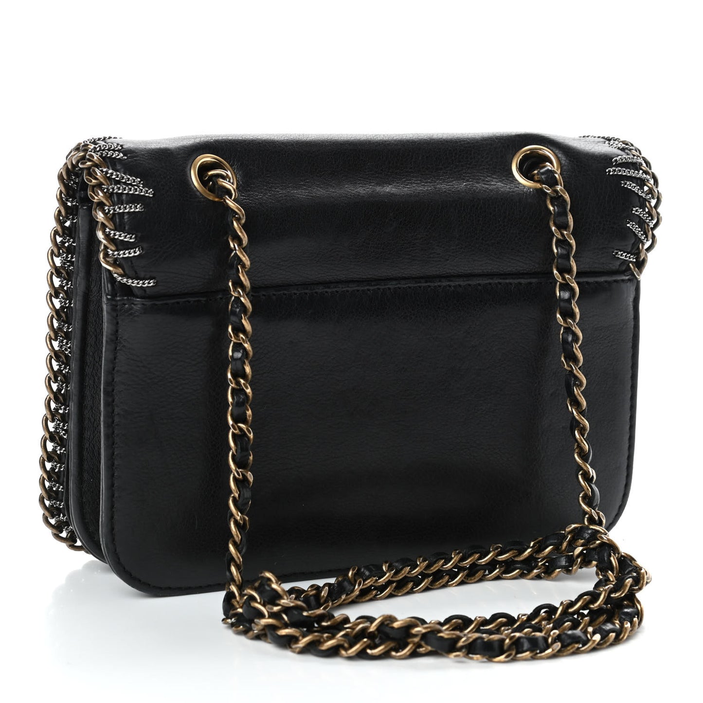 Calfskin Chain CC Small Byzance Flap Black