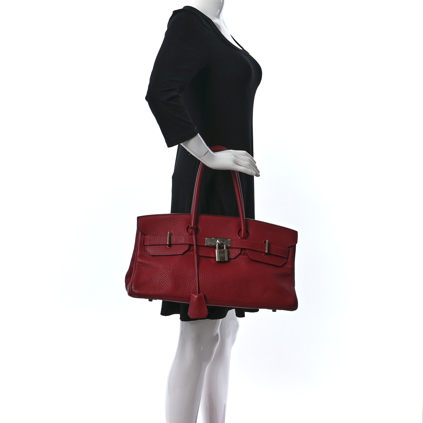 Taurillon Clemence JPG Shoulder Birkin 42 Rouge Casaque