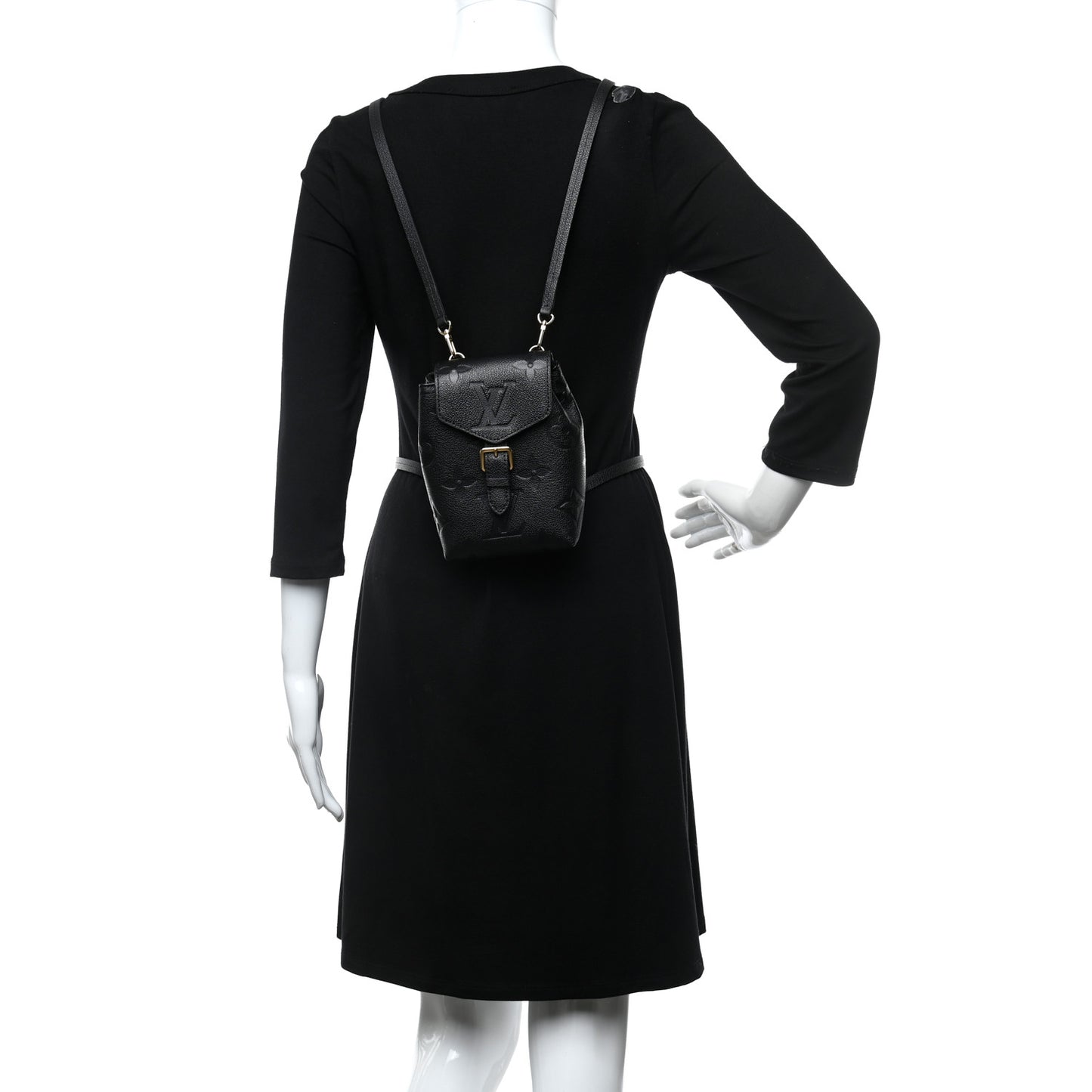 Empreinte Monogram Giant Tiny Backpack Black