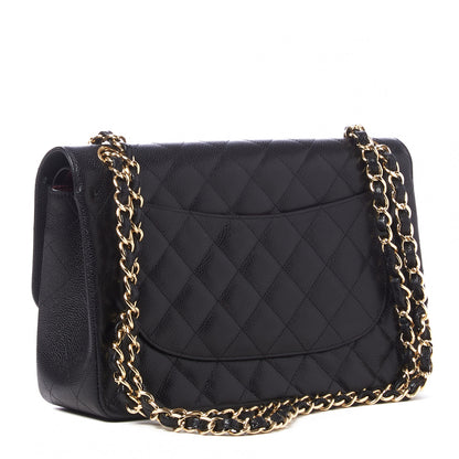 Chanel Caviar Quilted Jumbo Double Flap Black 3 of 11