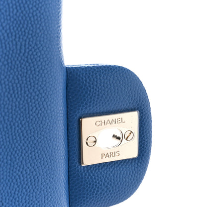 Chanel Caviar Quilted Medium Double Flap Blue 7 of 11