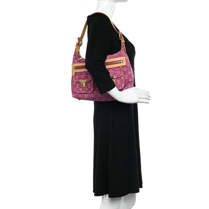 Louis Vuitton Denim Baggy PM Fuchsia 2 of 9
