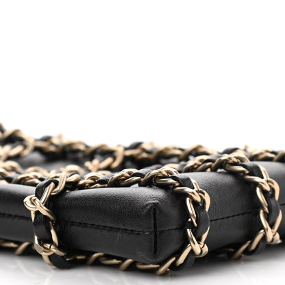 Chanel Lambskin Tech Me Out Clutch With Chain Black 10 of 11
