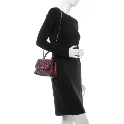 Chanel Caviar Quilted Mini Coco Handle Flap Burgundy 2 of 8