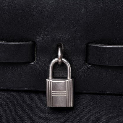 Hermes Toile Vache Calfskin Herbag 39 MM Black 33 of 33