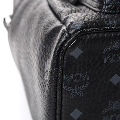 MCM Visetos Medium Stark Logo Stripe Backpack Black 10 of 12