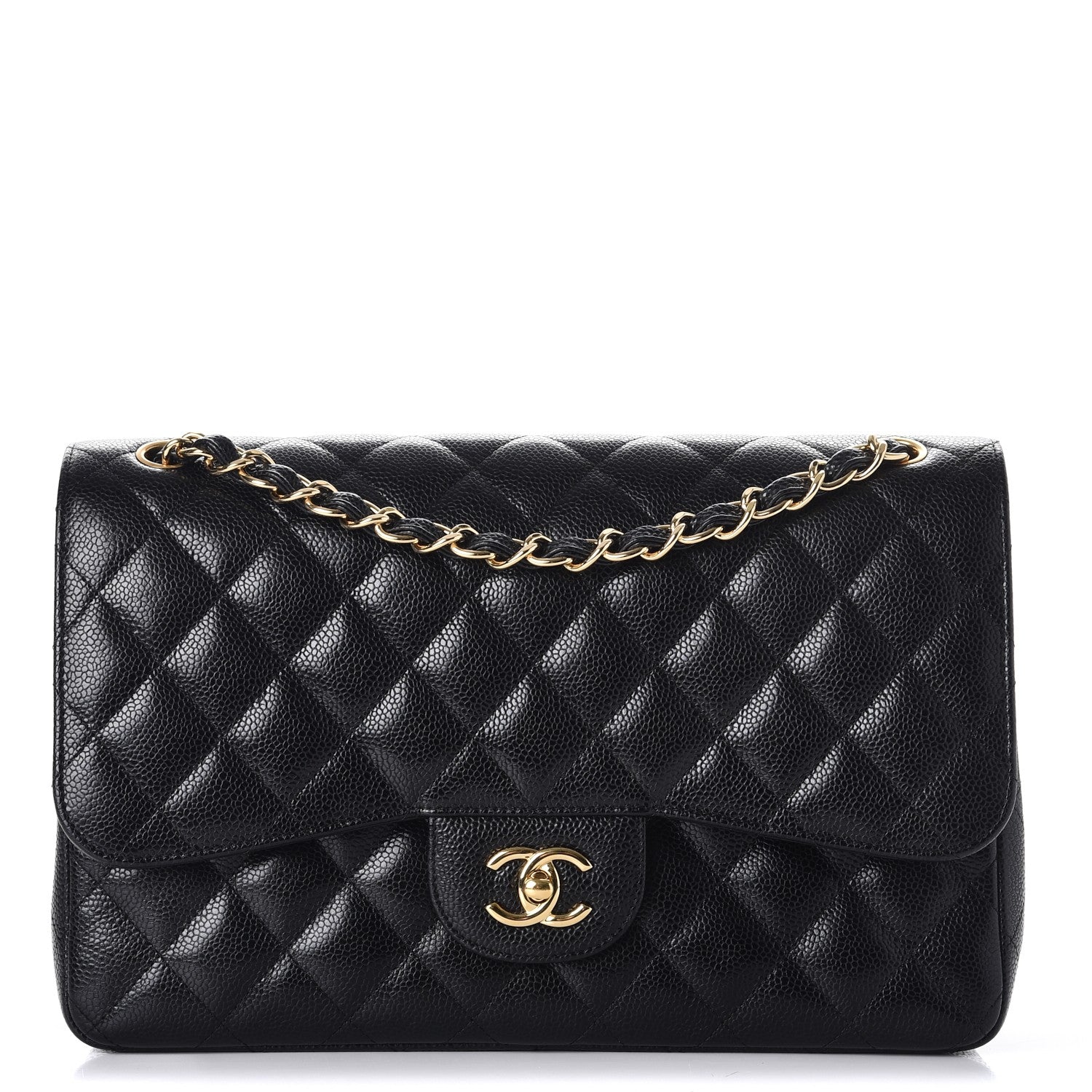 Chanel Caviar Quilted Jumbo Double Flap Black 1 of 9