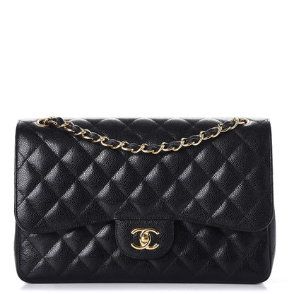 Chanel Caviar Quilted Jumbo Double Flap Black 1 of 9