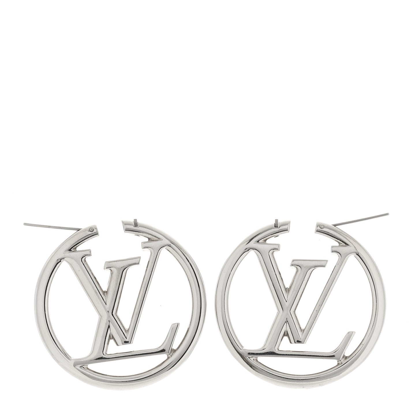 Palladium Louise Hoop Earrings Silver