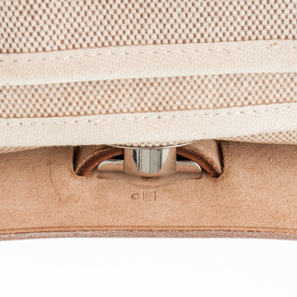 Hermes Toile Vache Calfskin Herbag 30 PM Natural Black 6 of 8
