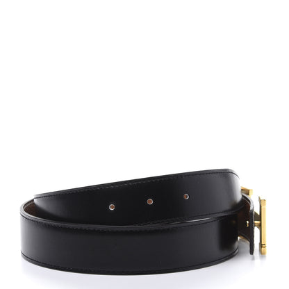 Hermes Box Taurillon Clemence 32mm H Belt 85 Black Gold 4 of 7