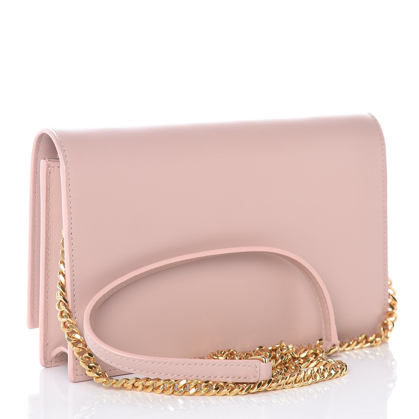 Smooth Calfskin Classic Monogram Kate Tassel Chain Wallet Pale Pink