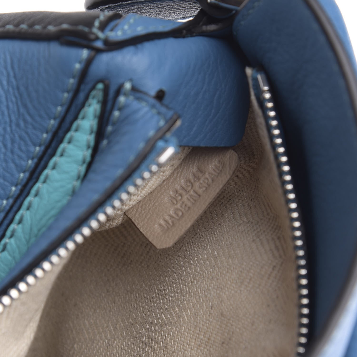 Loewe Calfskin Mini Puzzle Bag Dark Lagoon Black 8 of 10