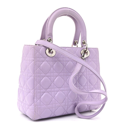 Christian Dior Lambskin Cannage Medium Lady Dior Purple 3 of 10