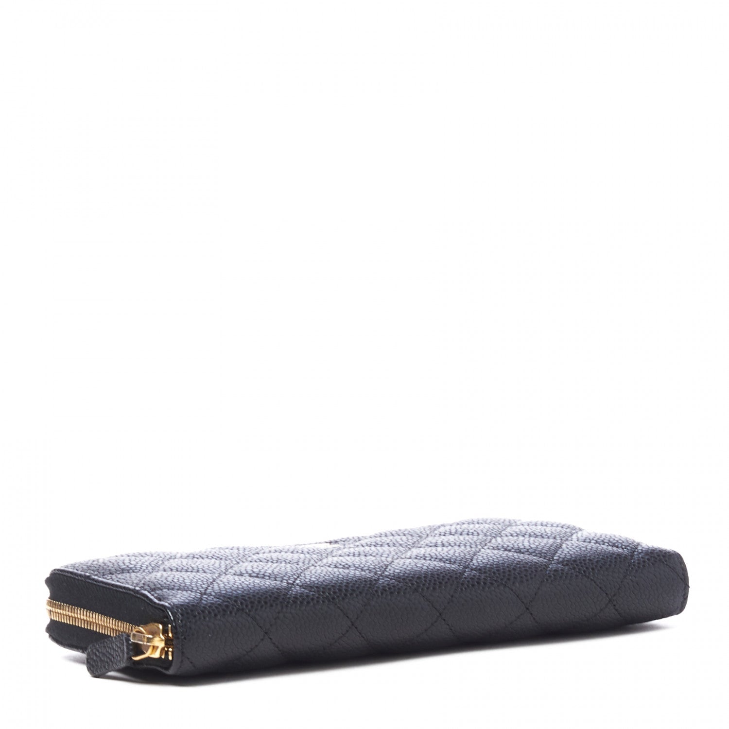 Chanel Caviar Quilted Large Gusset Zip Around Wallet Black 3 of 9