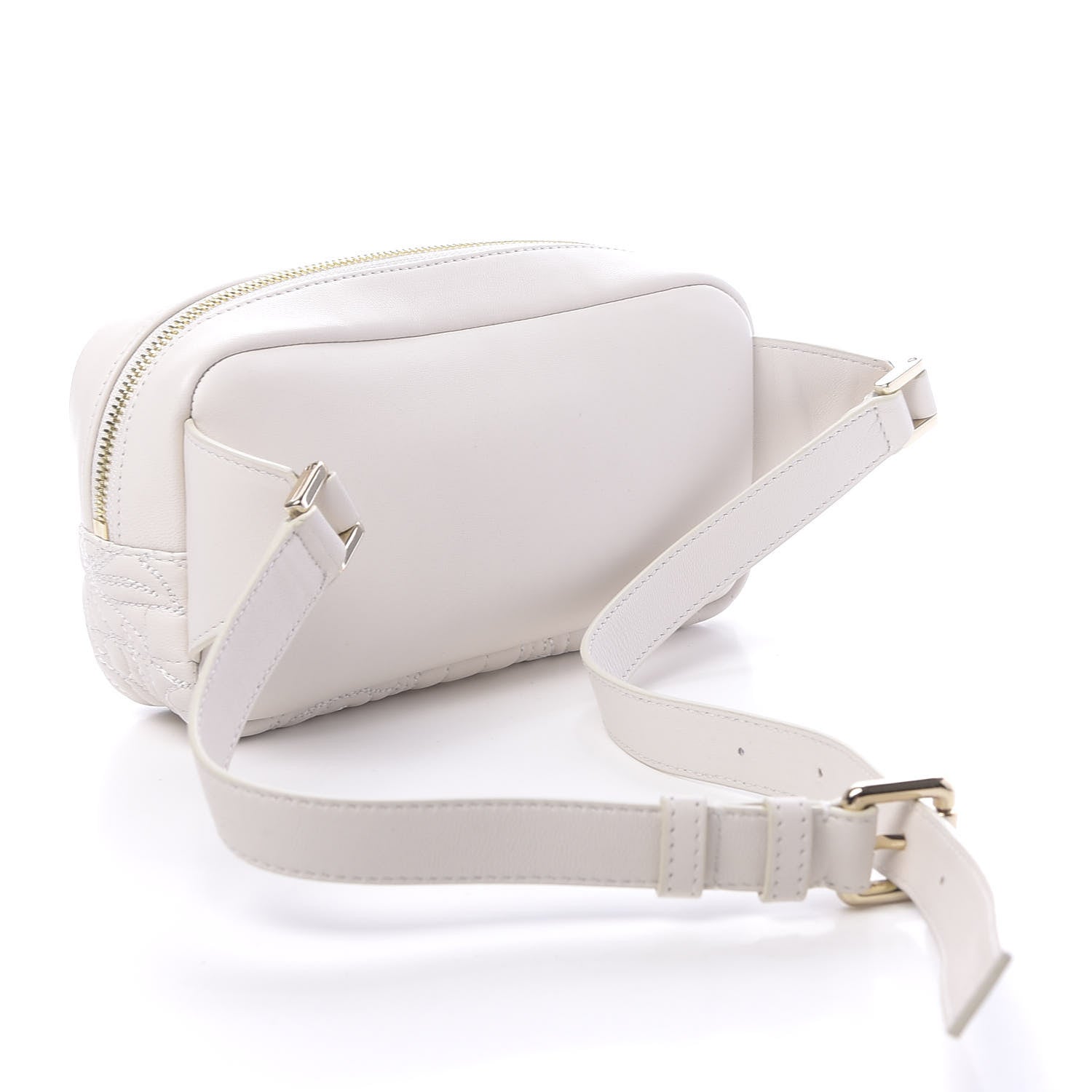 Versace Nappa Barocco Quilted Vanitas Medea Belt Bag White 3 of 9